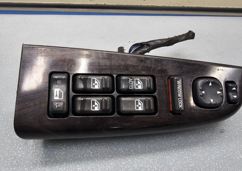 🔥99-02 Silverado SIERRA 4 Door Left DRIVER Master Power Window Switch Wood WS4