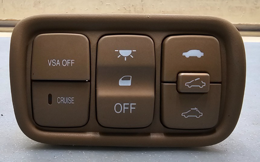 🔥03-08 Honda Pilot cruise control & light on/off switch trim TanOEM