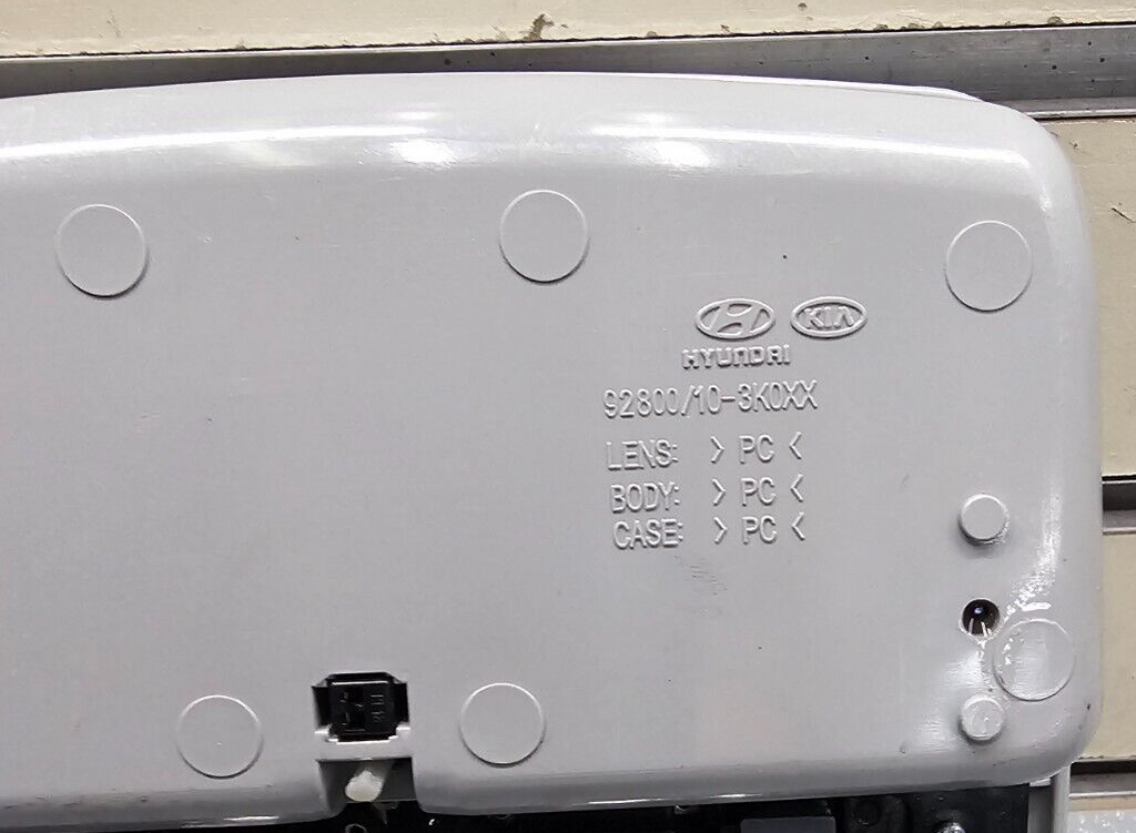 06-10 Hyundai Sonata Overhead Console Dome Map Light Lamp Storage Assembly Gray