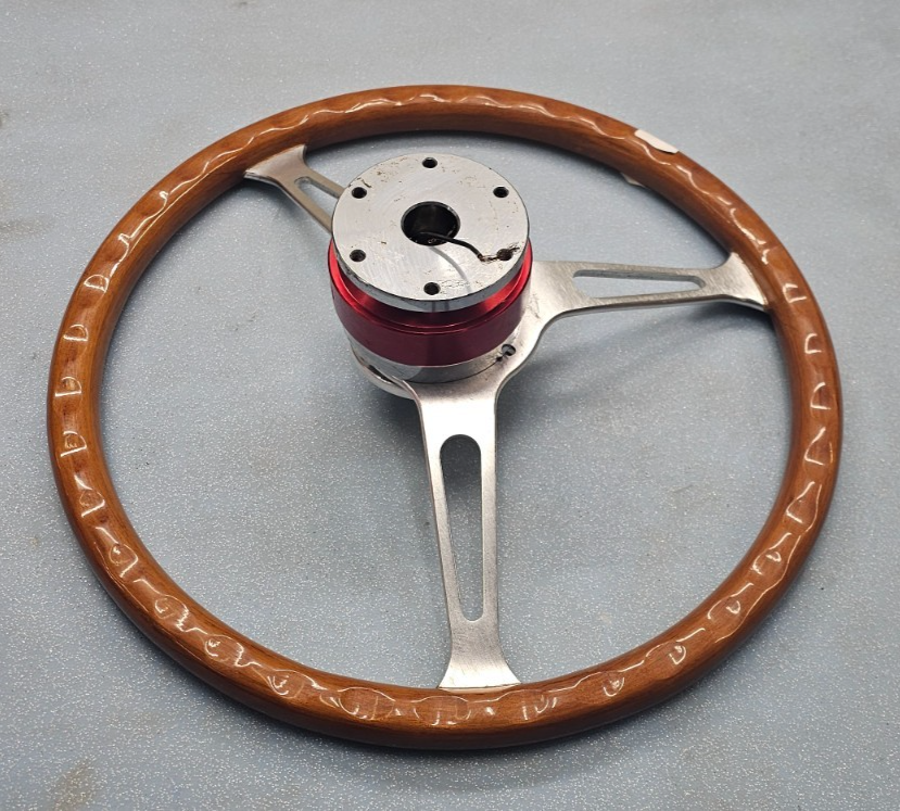🔥78-91 Mercedes W123 W124 R107 240D 260E Steering Wheel Wood Classic Silver