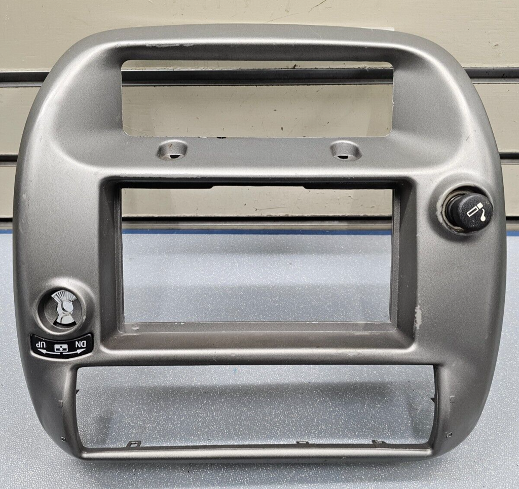 95-10 Ford Ranger EXPLORER Center Dash Radio Trim Surround Bezel Trim SILVER B2