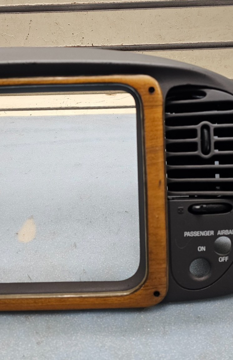 🔥97-03 Ford F150 Dash FM Radio Climate Trim Stereo BEZEL Panel Wood/Gray B1