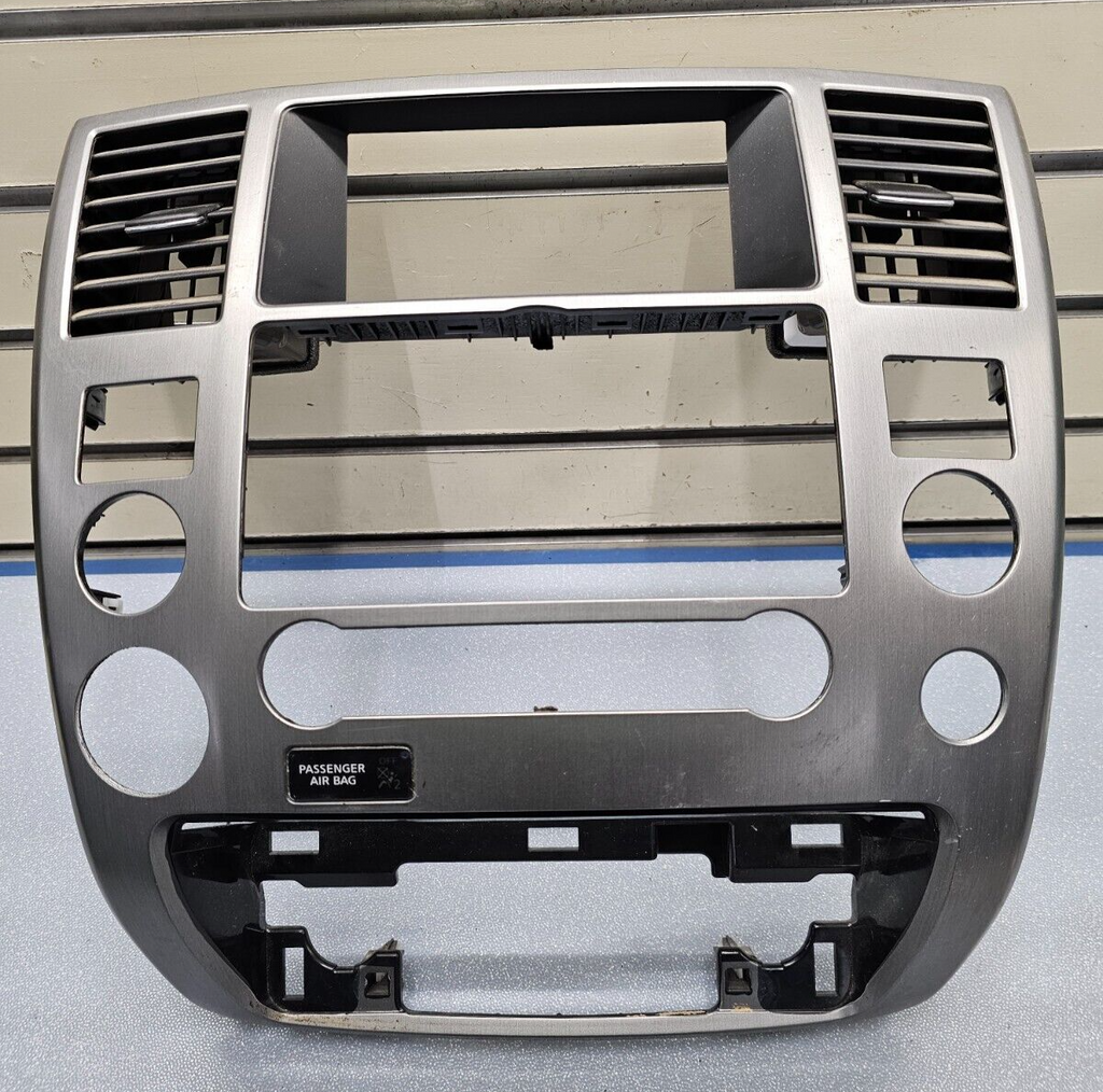 🔥08-15 Armada QX56 Dash FM Radio Climate Bezel Stereo Display Trim Panel Silver