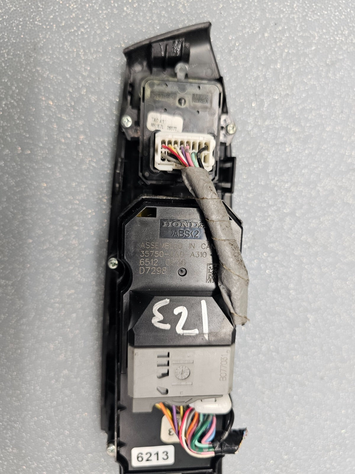 08-12 ACCORD Left Driver Door Master Power Window Lock Switch Assembly Black OEM