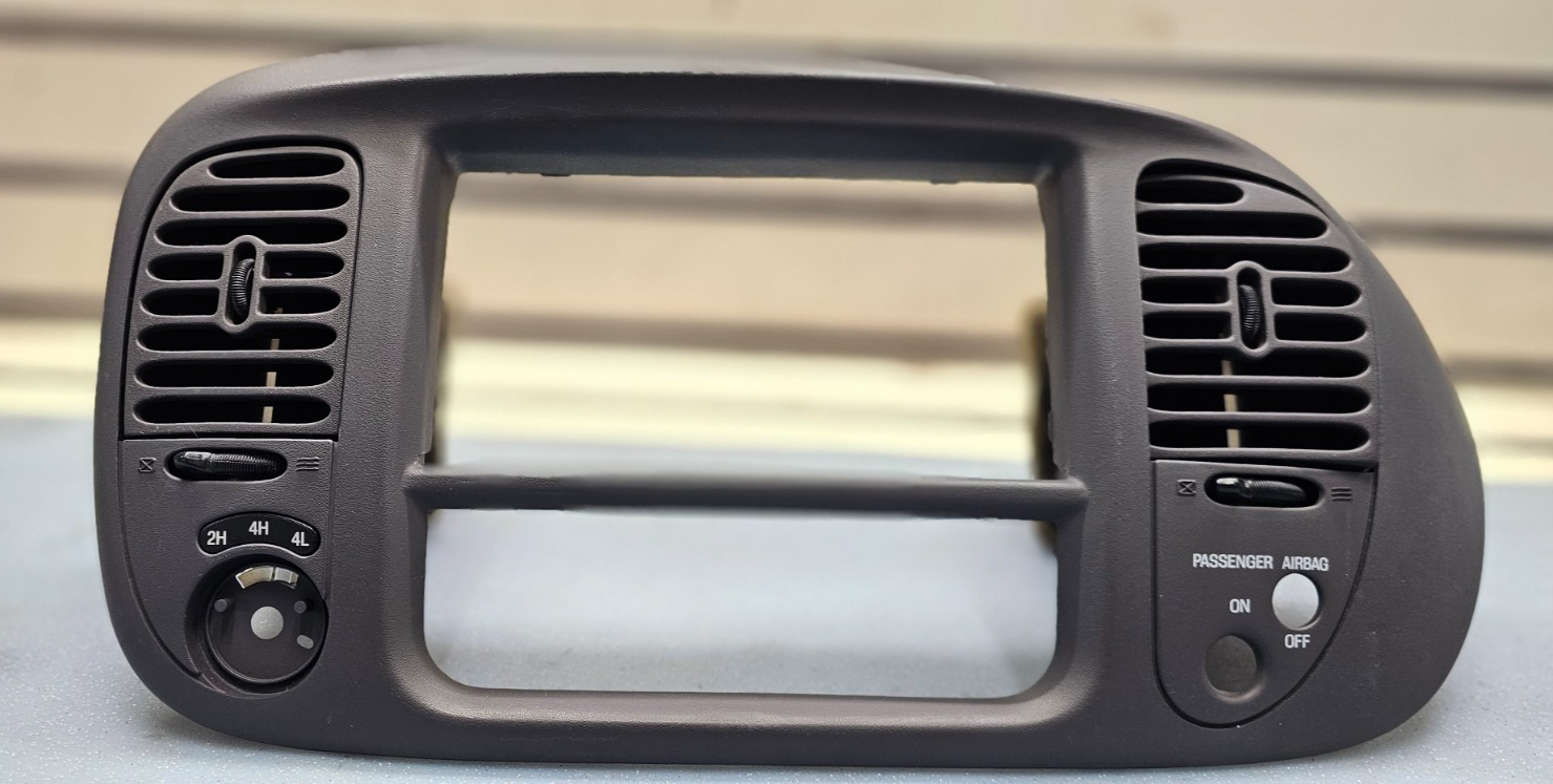 🔥97-03 Ford F150 Center Dash FM Radio Climate Trim Stereo BEZEL Panel Gray B1