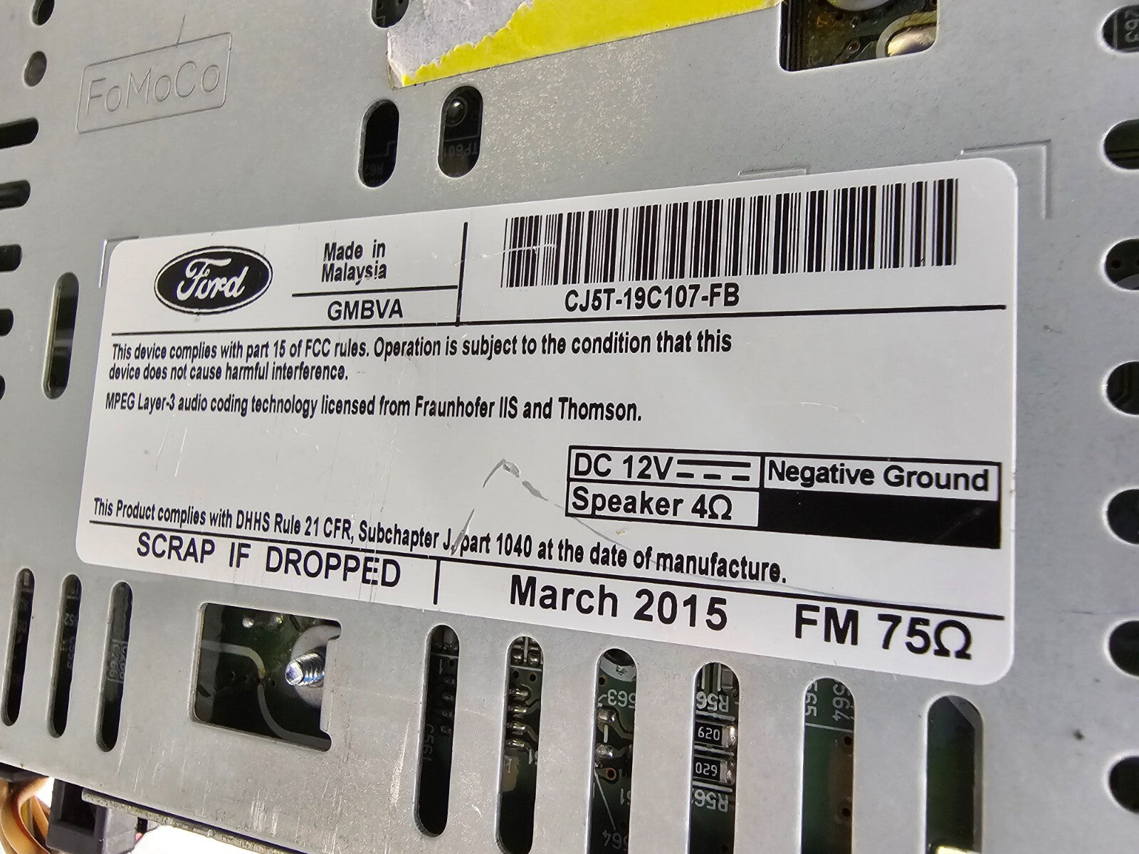 🔥2013 - 2016 Ford Escape OEM Single CD AM FM MP3 Radio Block/FE