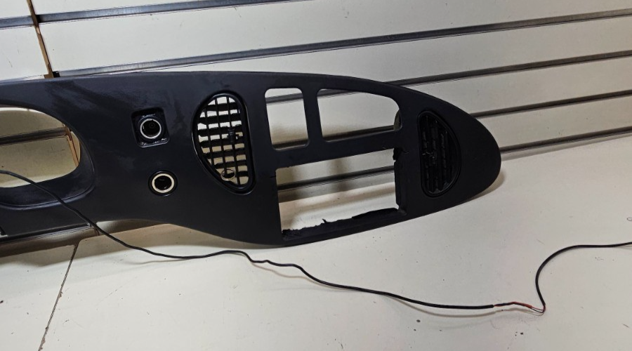 🔥97-03 Ford E-150 Econoline Dash Gauge Cluster Bezel Climate Radio Trim Black