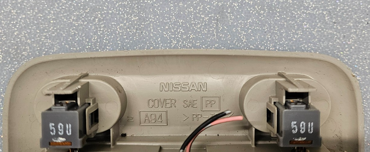 🔥95-99 Nissan Maxima Overhead Console Dome Map Light Lamp Storage Assembly Tan