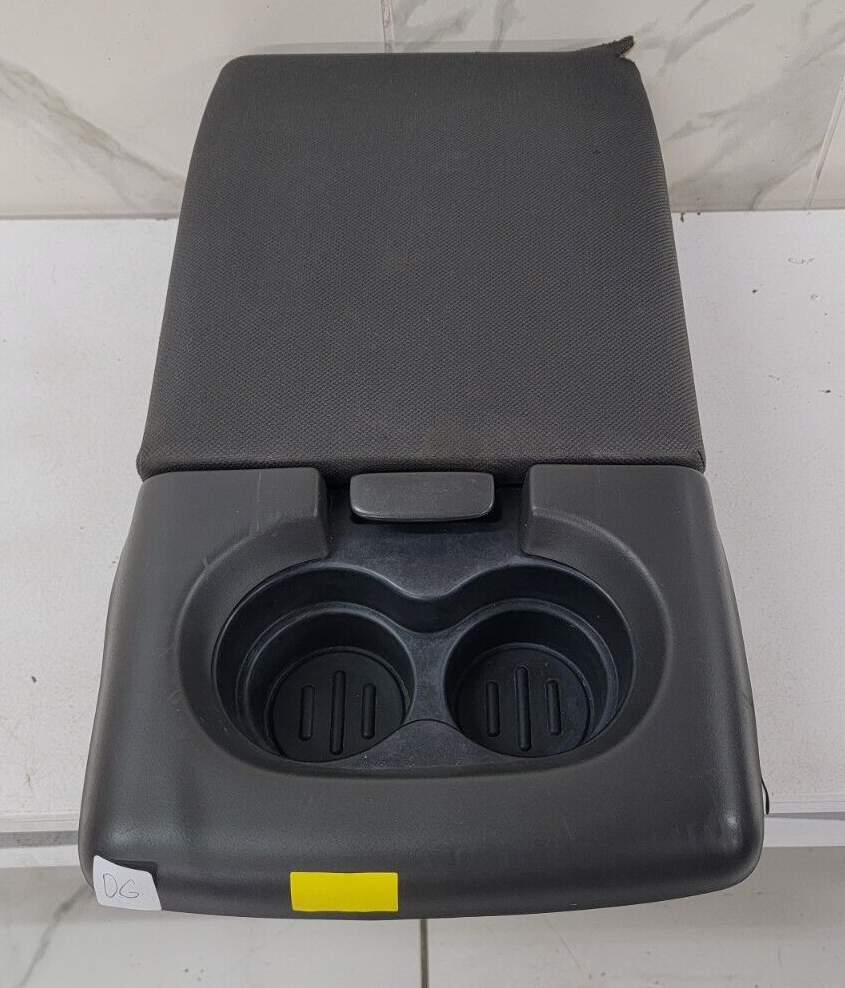 04-08 Ford F-150 Jump Seat Center Console Armrest Cup Holder Cloth Dark Gray JS1