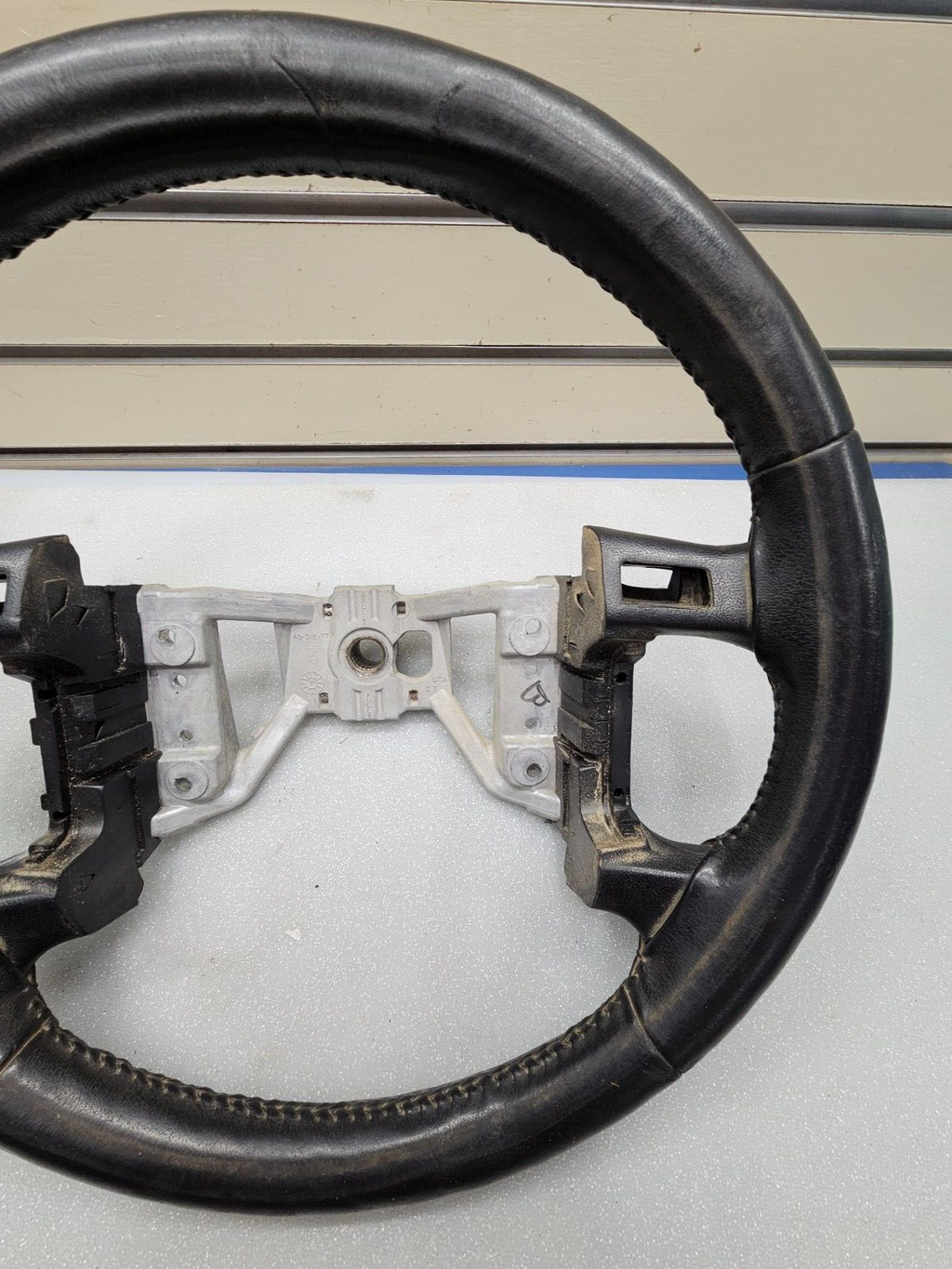 🔥1992-1996 FORD Bronco F150 F250 F350 Leather Steering Wheel w/Cruise Black