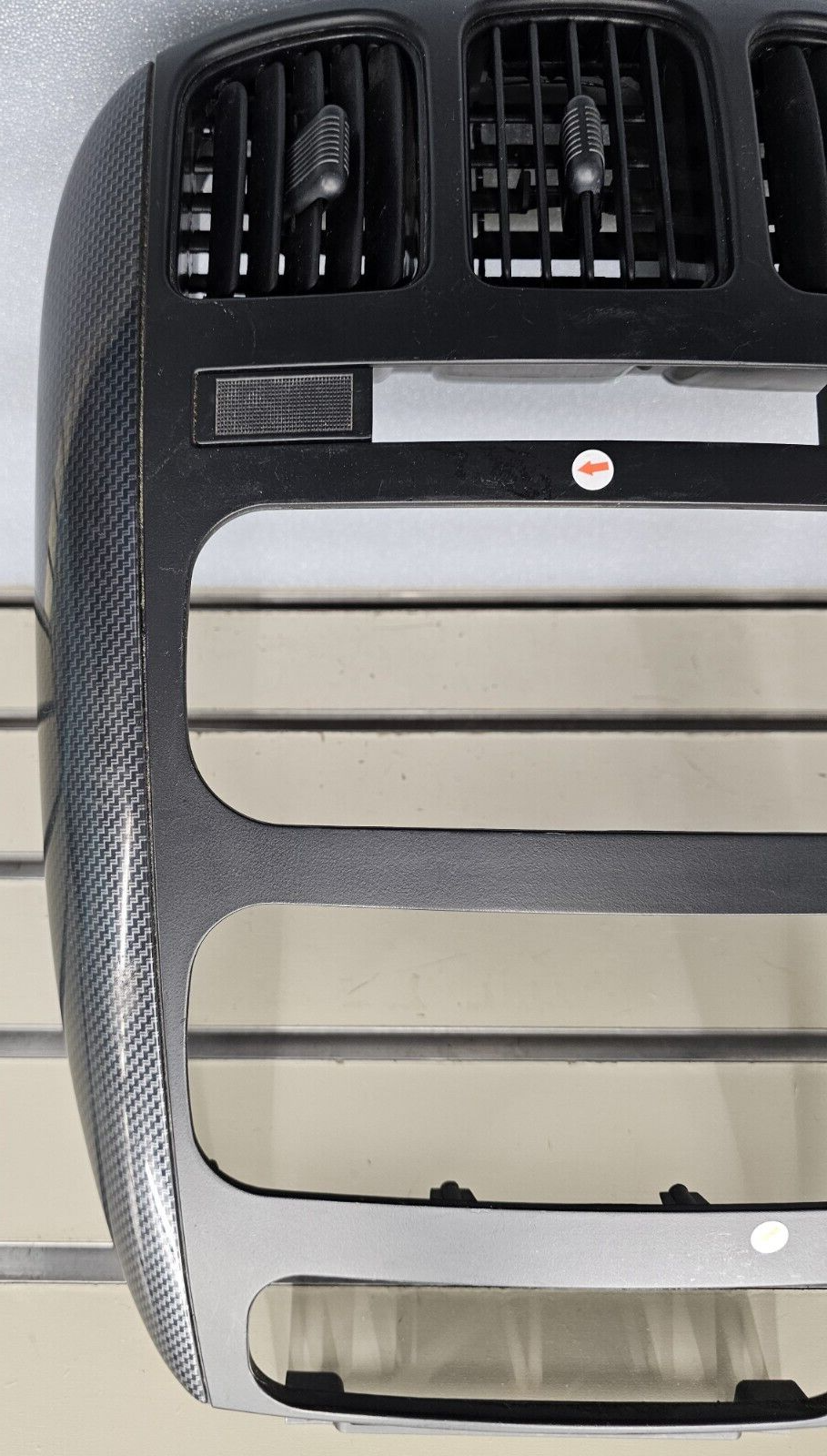🔥01-07 Caravan Town & Country dash radio climate TRIM bezel Carbon Fiber Black