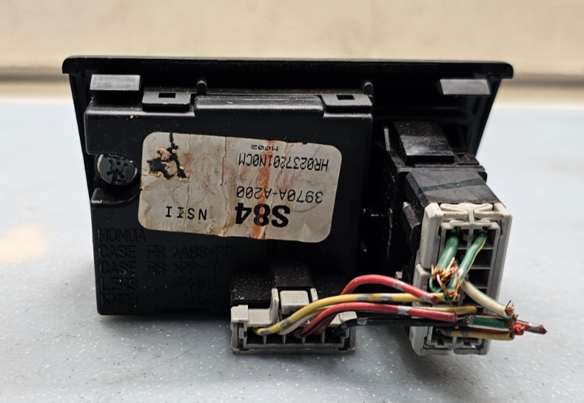 🔥98-02 Honda Accord Center Dash Clock Hazard Switch Board Digital Button Black