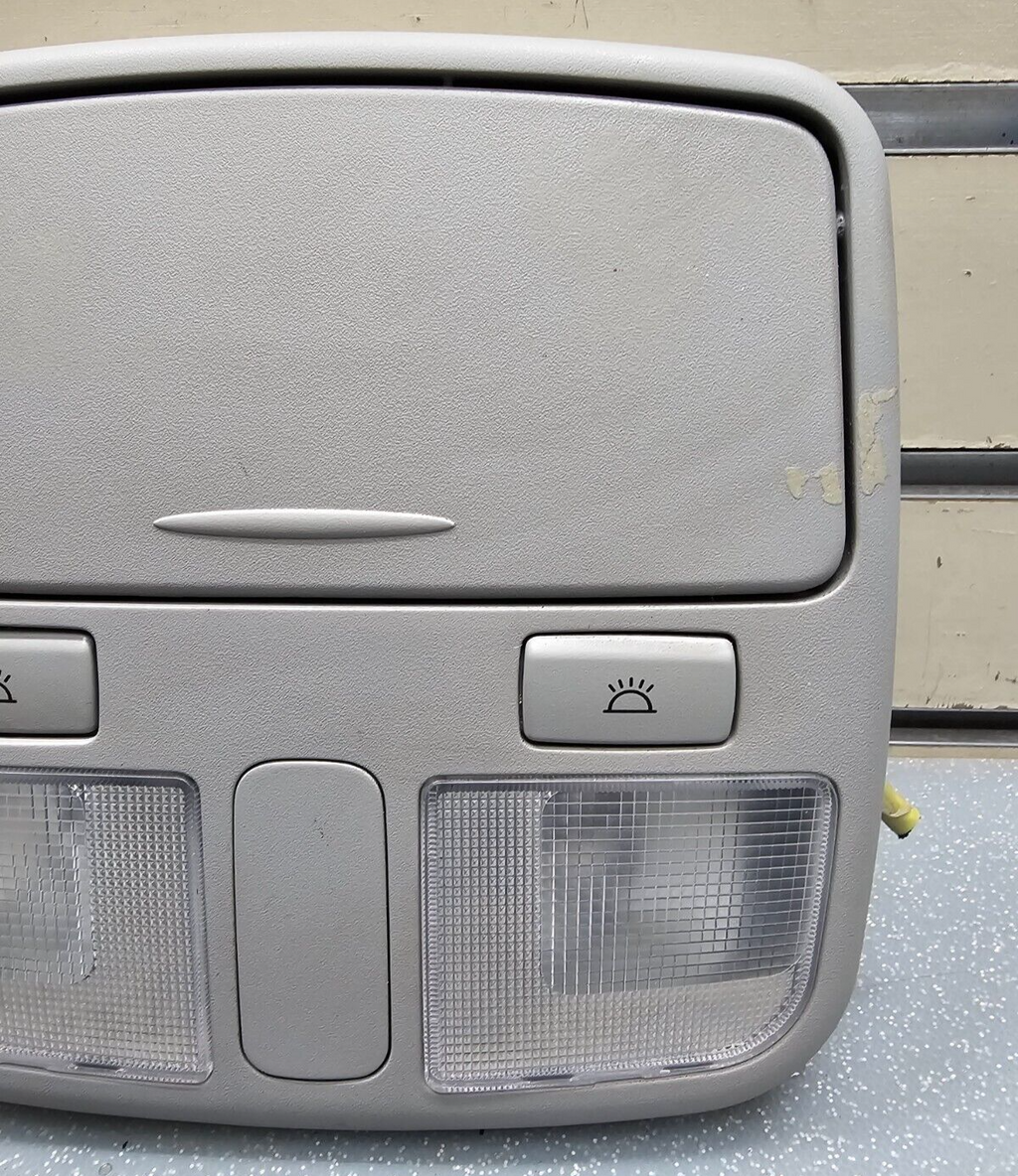 06-10 Hyundai Sonata Overhead Console Dome Map Light Lamp Storage Assembly Gray