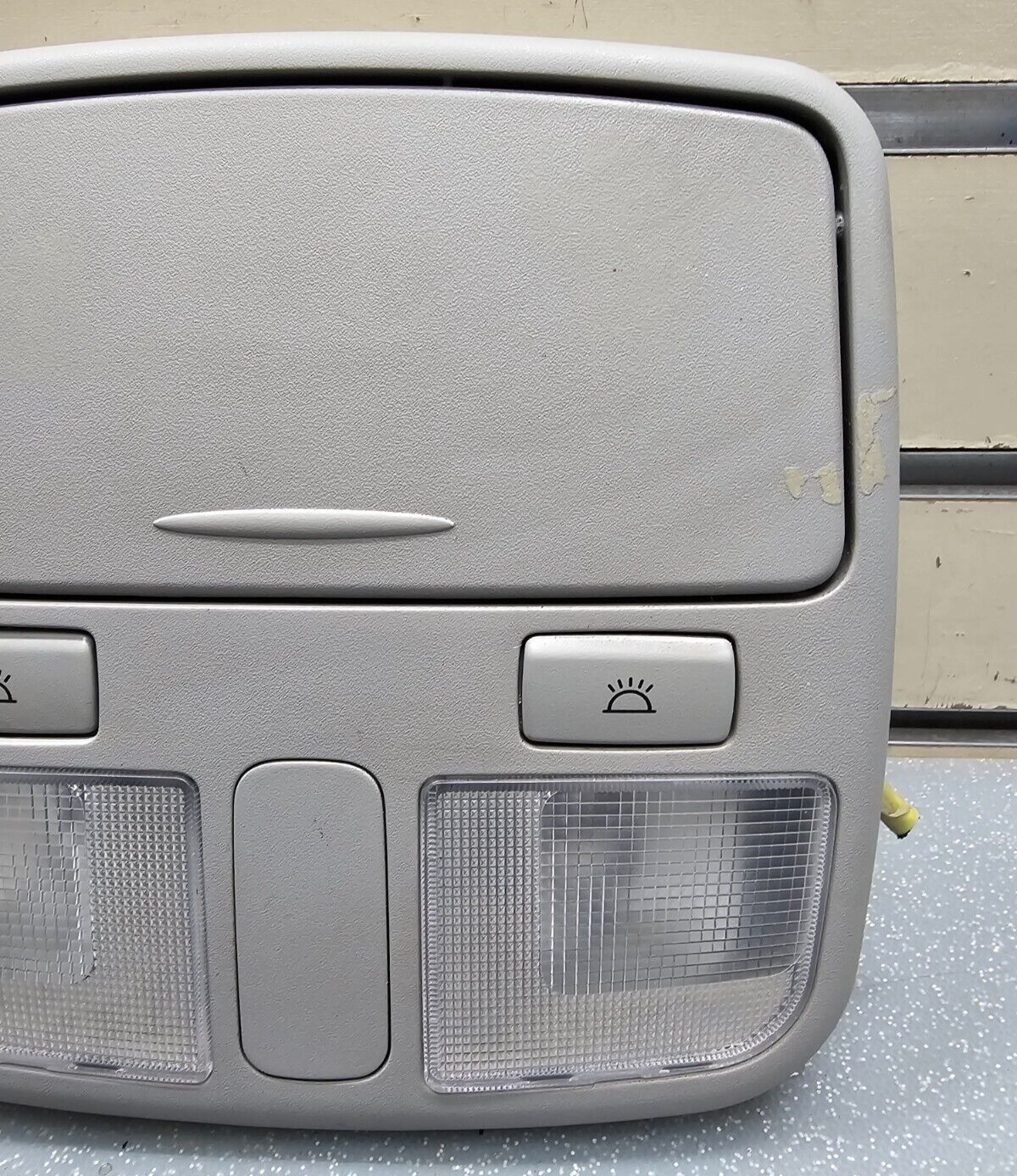 06-10 Hyundai Sonata Overhead Console Dome Map Light Lamp Storage Assembly Gray