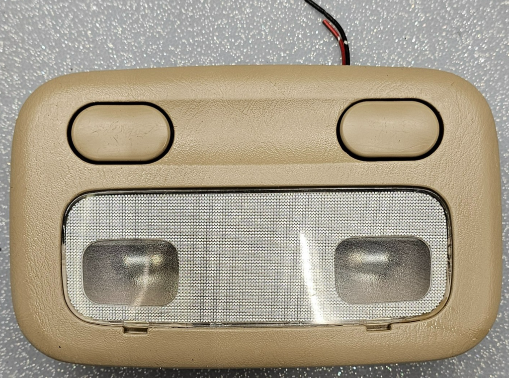 🔥95-99 Nissan Maxima Overhead Console Dome Map Light Lamp Storage Assembly Tan