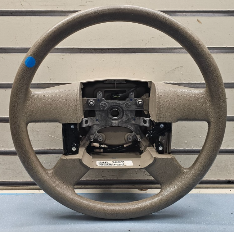 🔥2004-2008 Ford F-150 F150 Tan Leather Wrapped Steering Wheel OEM TAN