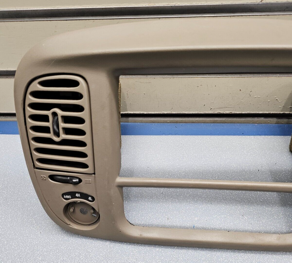 🔥97-03 Ford F150 Center Dash Radio Climate Trim Stereo BEZEL Panel Line TAN
