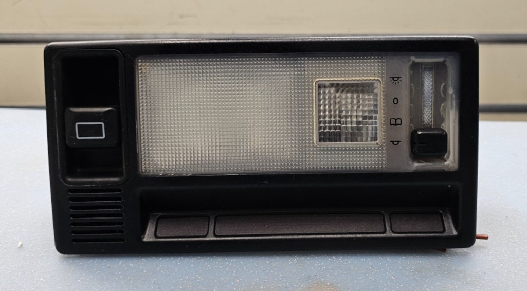 🔥1985-1995 MERCEDES C124 C126 W124 W201 FRONT OVERHEAD LIGHT CONSOLE BLACK OEM