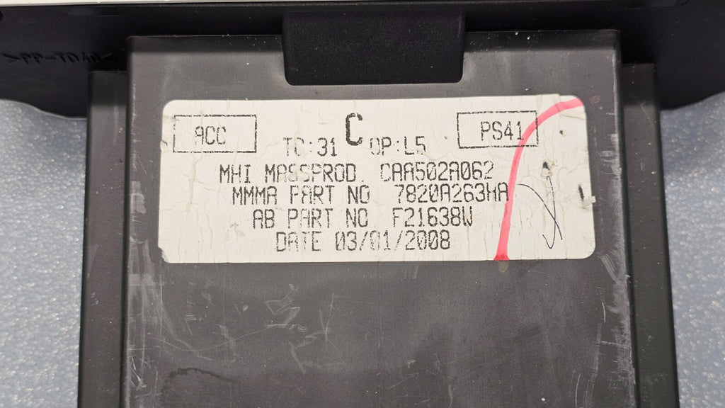 04-06 MITSUBISHI Galant Dash A/C Climate Heater Temperature Control Panel UNIT