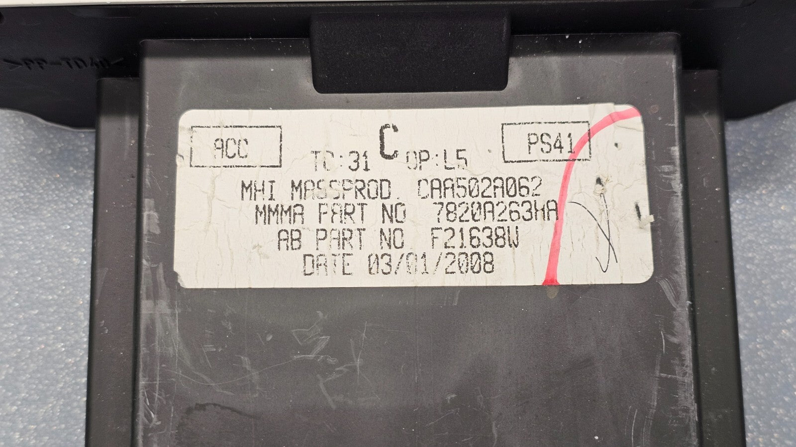 04-06 MITSUBISHI Galant Dash A/C Climate Heater Temperature Control Panel UNIT