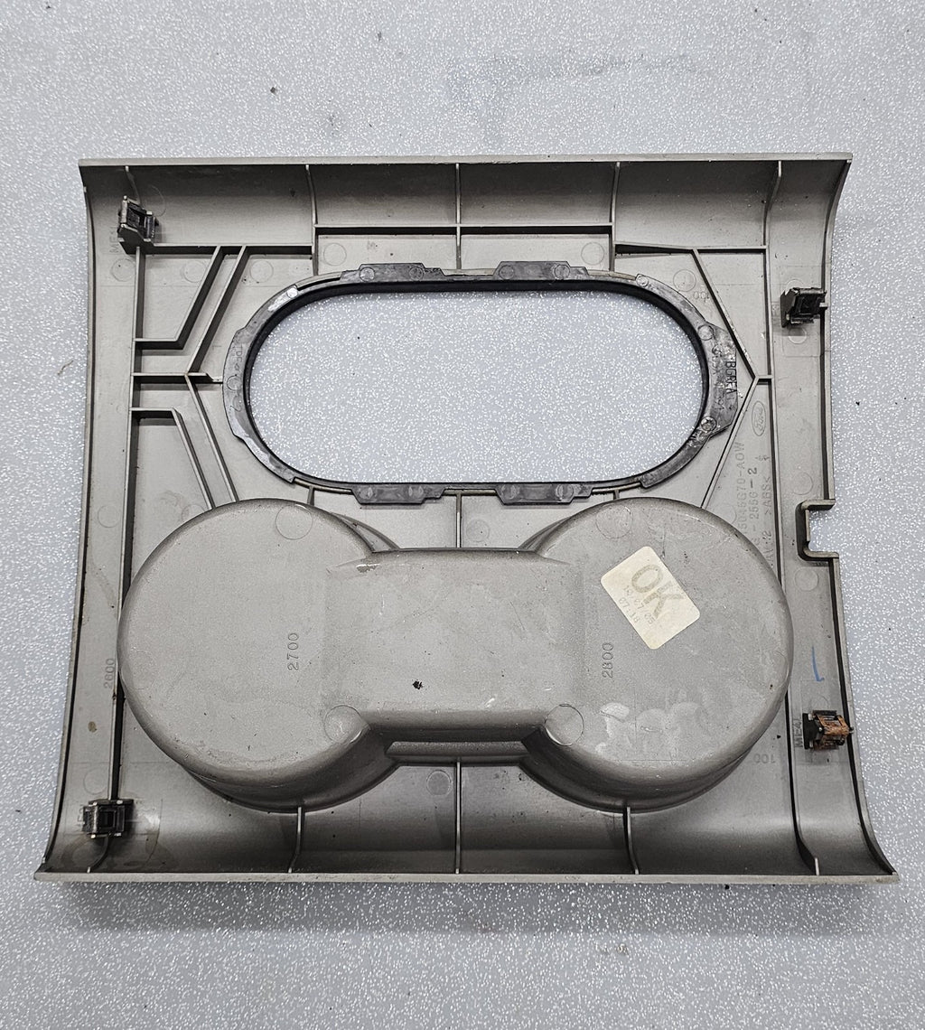 🔥04-08 Ford F150 Center Floor Console Shifter Shift Bezel Cup Holder Gray OEM