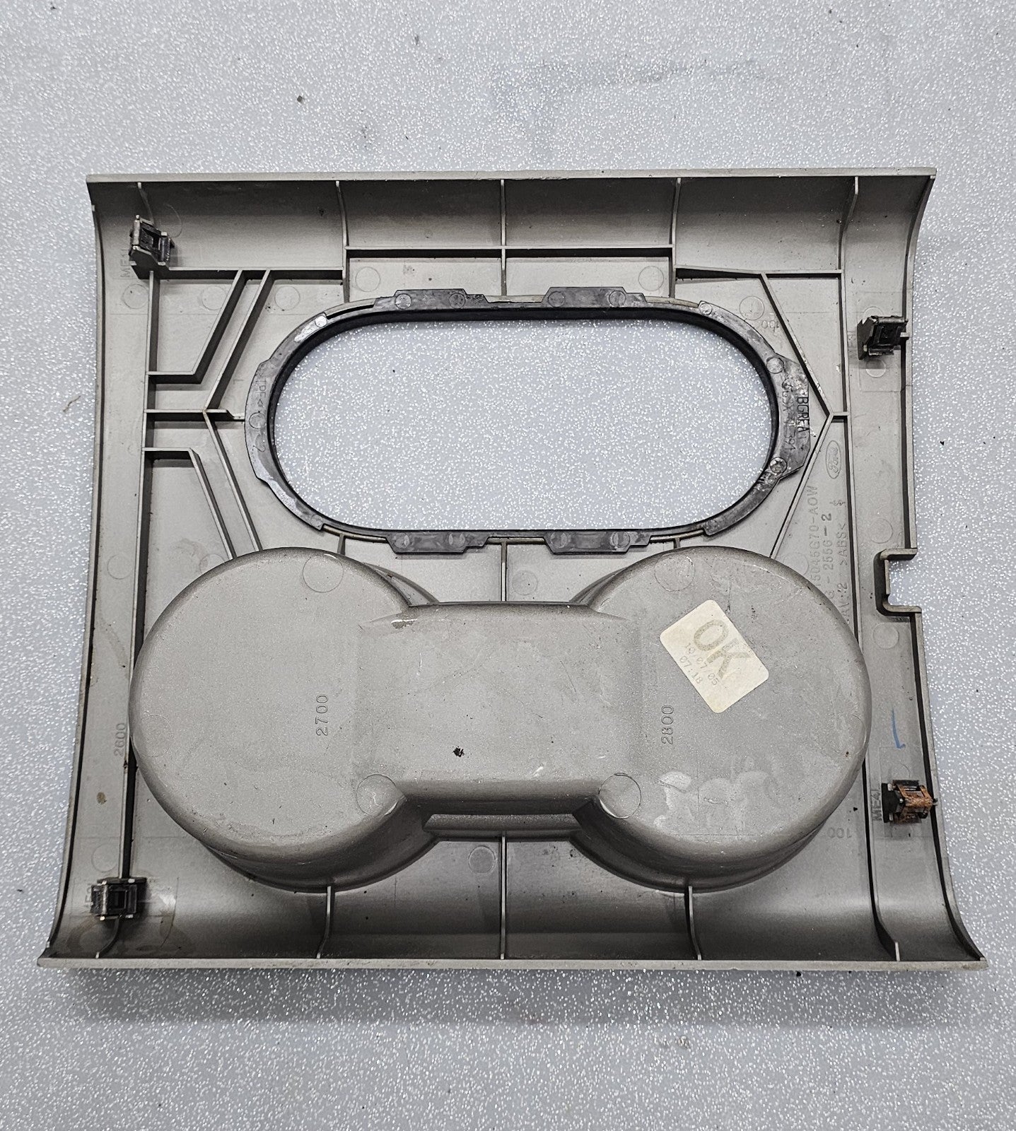 🔥04-08 Ford F150 Center Floor Console Shifter Shift Bezel Cup Holder Gray OEM