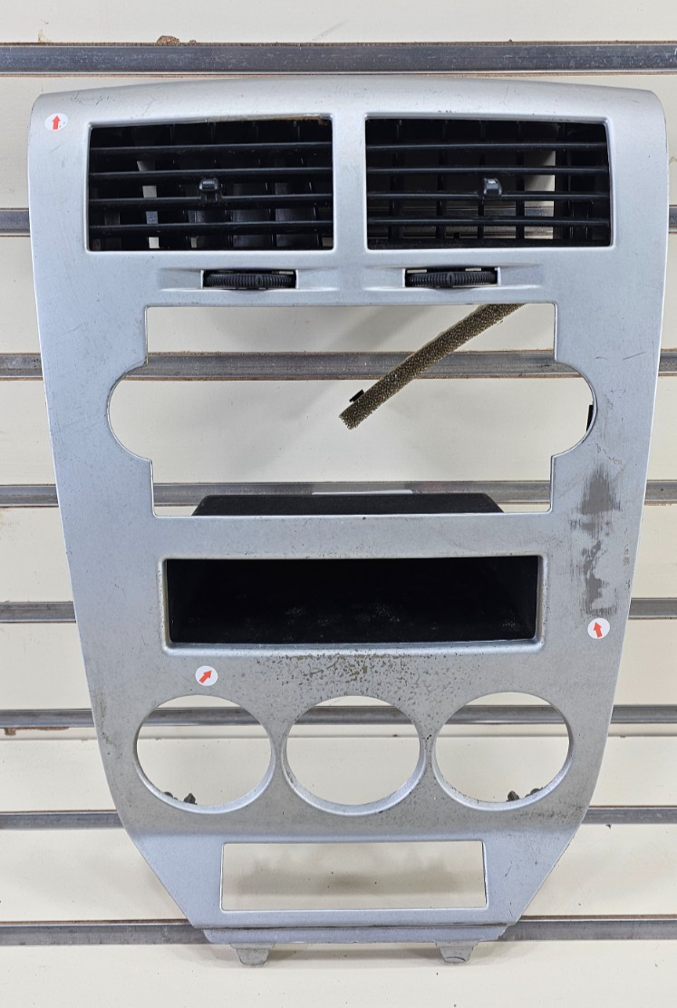 🔥07-09 Dodge CALIBER Dash Radio Center BEZEL Climate Dash Trim Vents SILVER B15