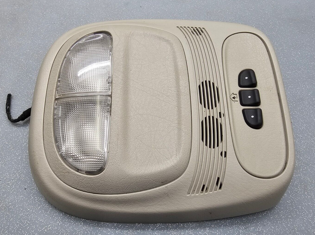 🔥02-09 TRAILBLAZER ENVOY OVERHEAD CONSOLE DOME LIGHT MAP STORAGE ASSEMBLY TAN