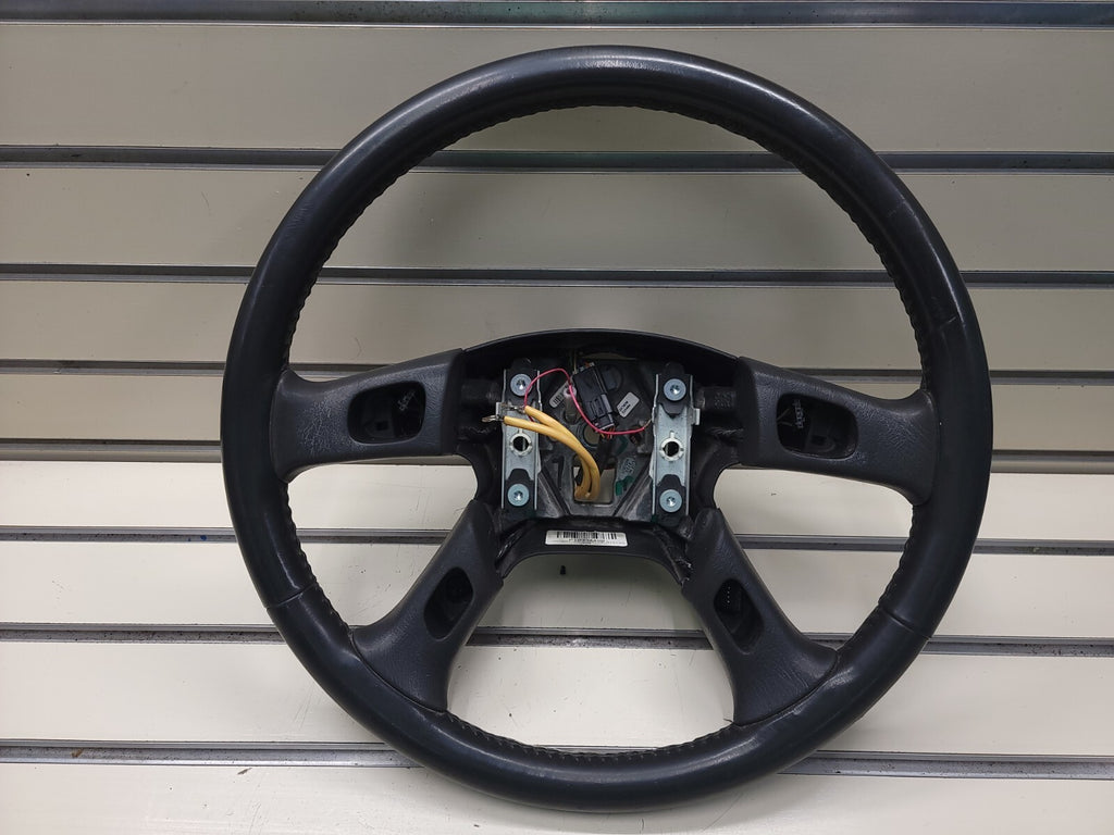 🔥03-06 SILVERADO SIERRA YUKON TAHOE SUBURBAN STEERING WHEEL LEATHER BLACK