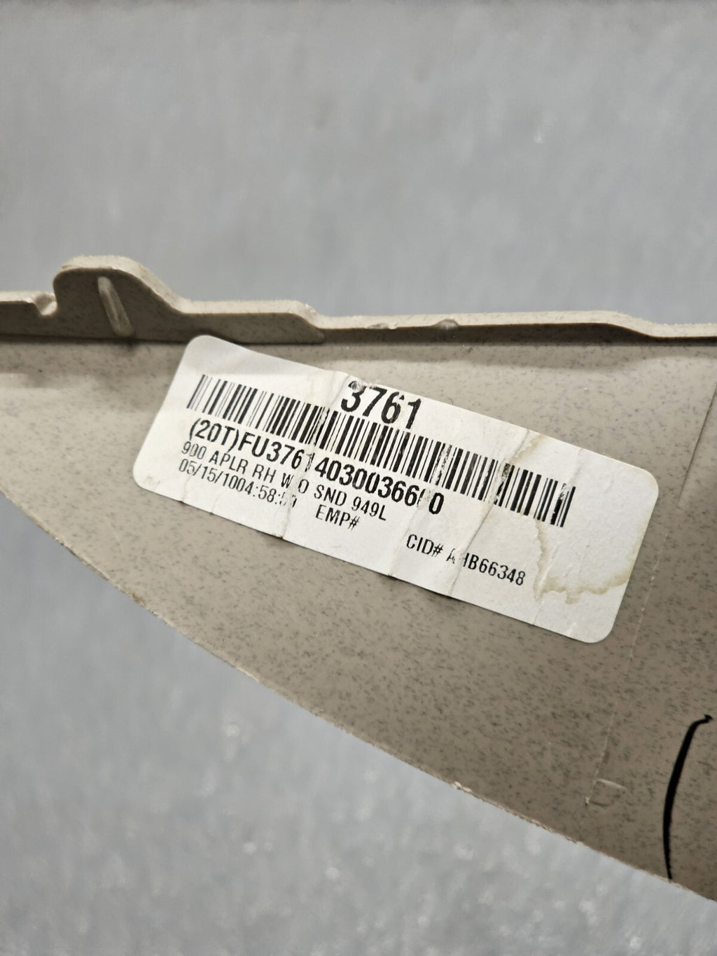 🔥07-13 Silverado Sierra A Pillar Roof Molding RIGHT Passenger Out Grab GRAY P2