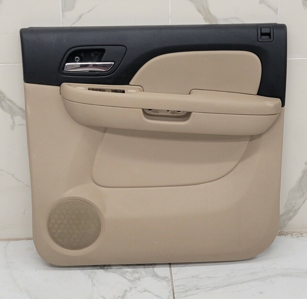 🔥07-13 CHEVY SILVERADO REAR INTERIOR DOOR TRIM PANEL Tan brown back right D21