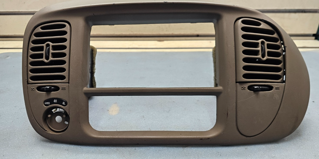 🔥97-03 Ford F150 F-150 Dash Radio Stereo Climate BEZEL Trim Panel Line TAN B1