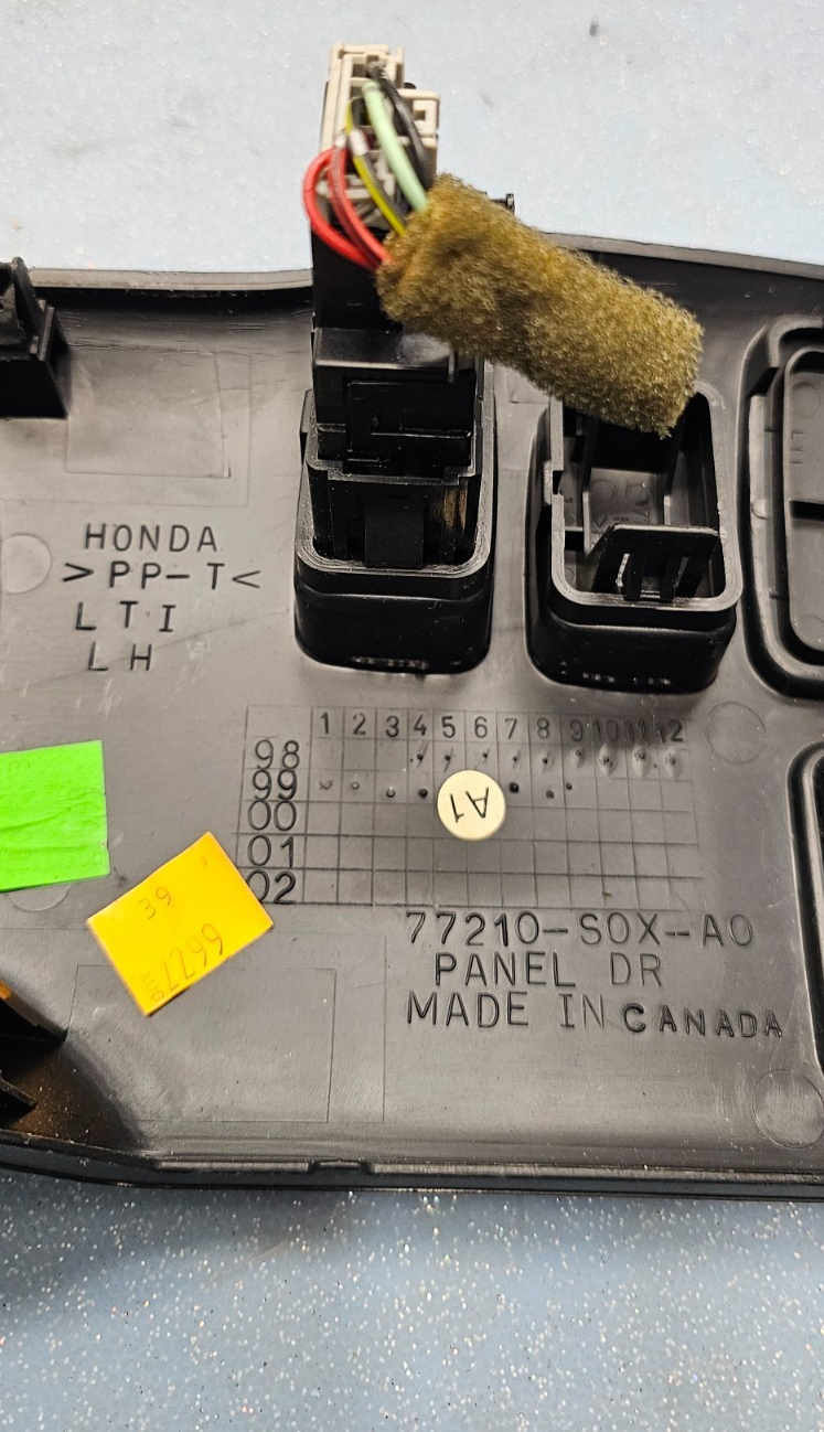 🔥99-04 HONDA ODYSSEY POWER MIRROR SLIDING DOOR SWITCH DASH PANEL BEZEL BLACK