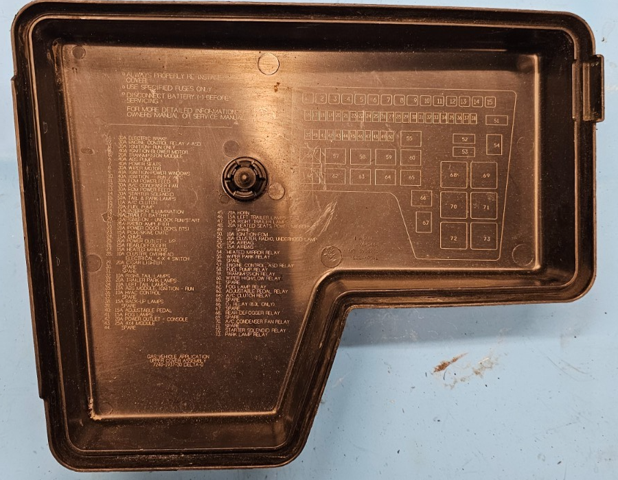 🔥02-05 Dodge Ram 1500 Relay Fuse Box Center Cover Lid Top TIPM Engine Bay