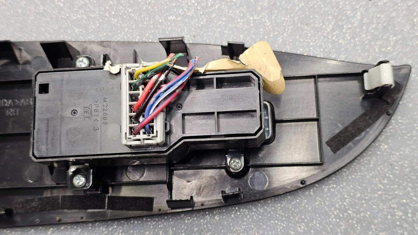 🔥05-10 Honda Odyssey Front Right Passenger Door Window Switch Lock Bezel Silver