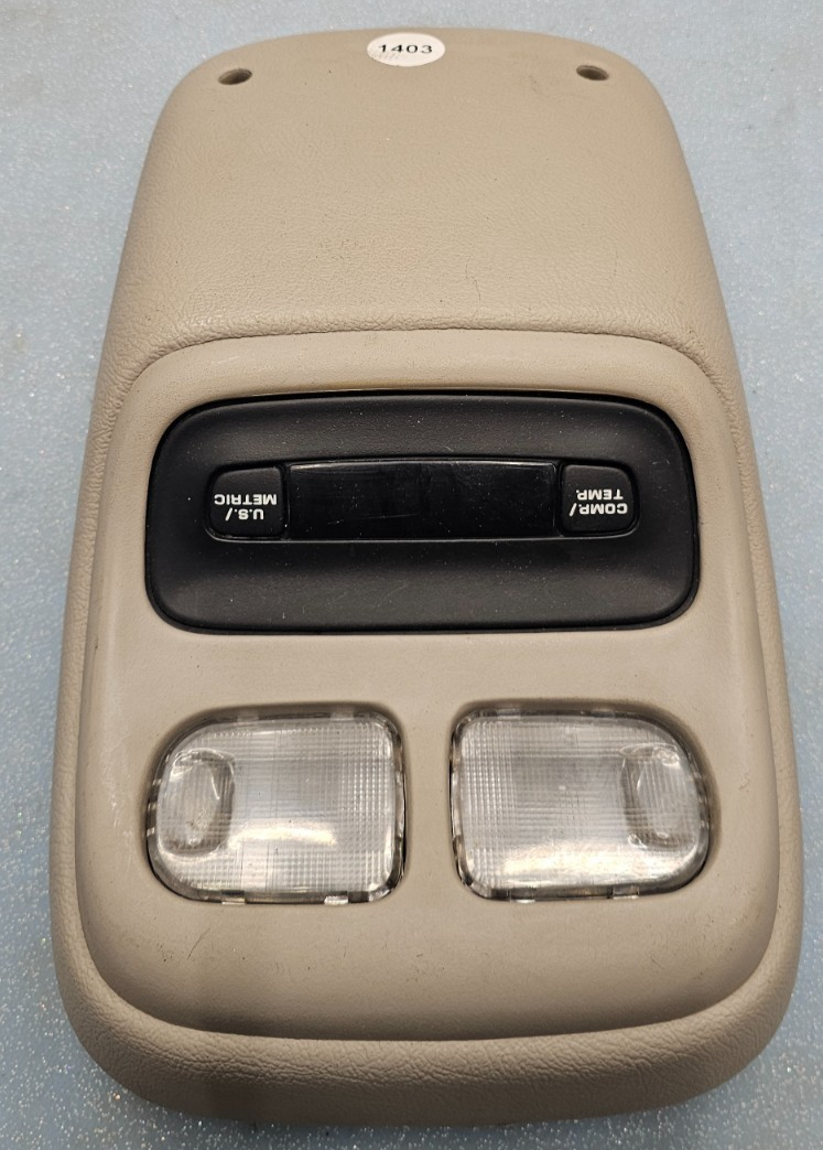 🔥94-97 Dodge RAM Front Overhead Console DOME Map Light Lamp Roof Storage Tan