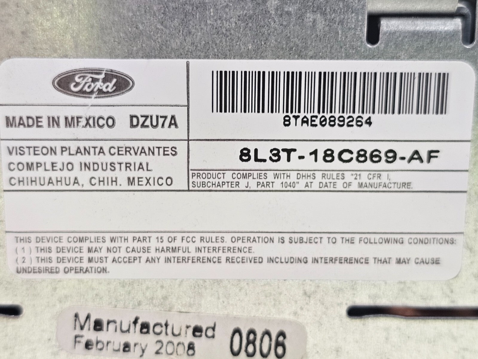 🔥07-08 FORD F-150 DASH AM FM Radio STEREO AUX CD PLAYER RECEIVER MP3 OEM