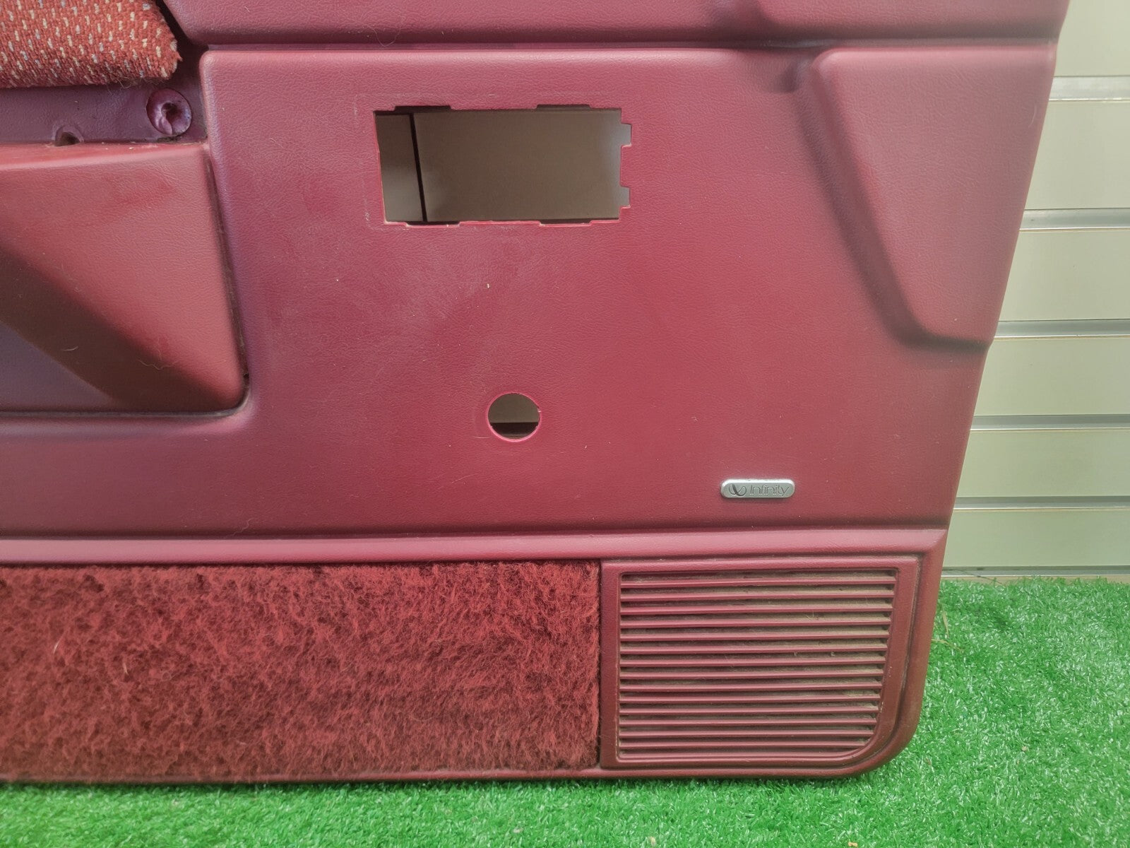 🔥87-96 Dodge Dakota Driver Side Interior Trim Door Panel Manual Crank OEM Red