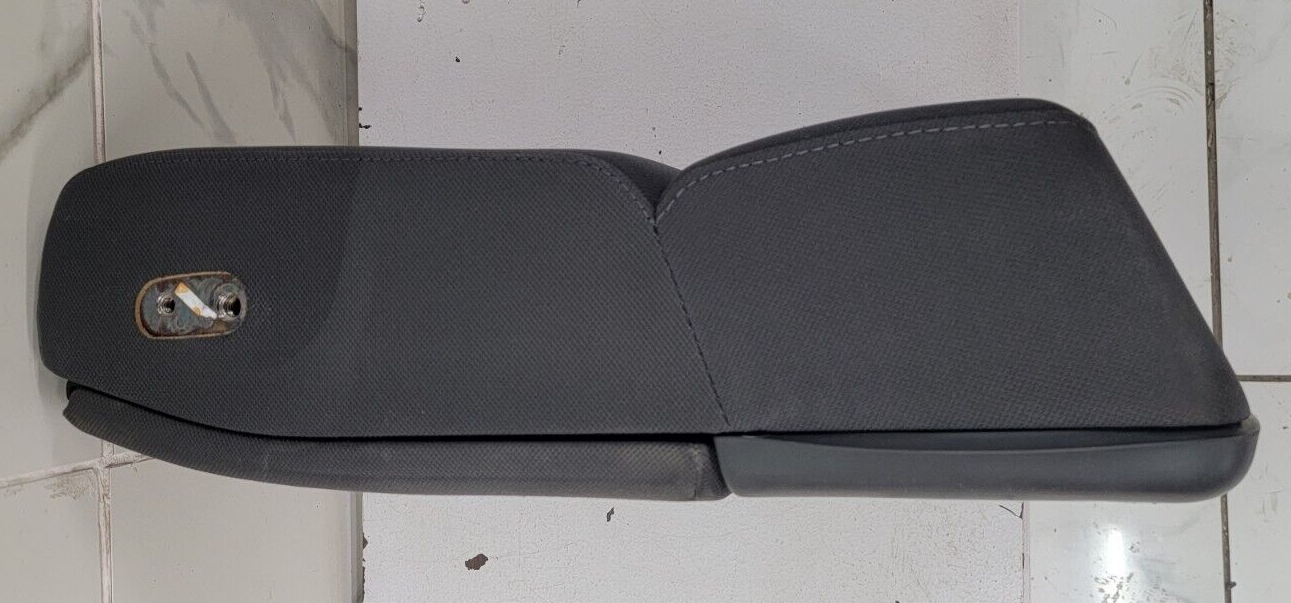 04-08 Ford F-150 Jump Seat Center Console Armrest Cup Holder Cloth Dark Gray JS1