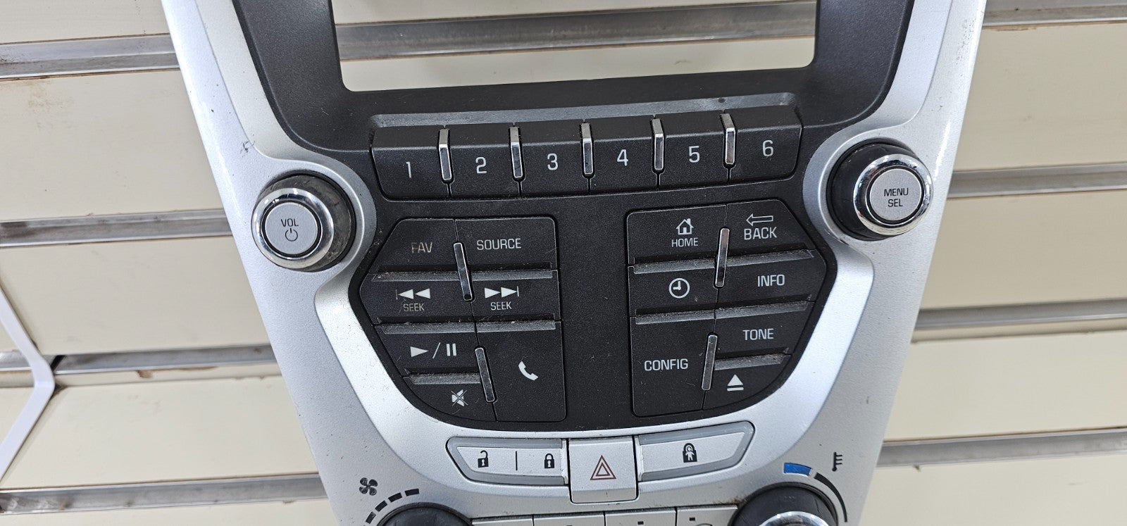 🔥12-15 Equinox Dash Radio Stereo Receiver Bezel Climate Control Panel SILVER