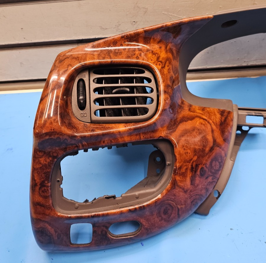 🔥97-03 Ford F150 Dash Speedometer Instrument CLUSTER Bezel Trim Panel Wood C13