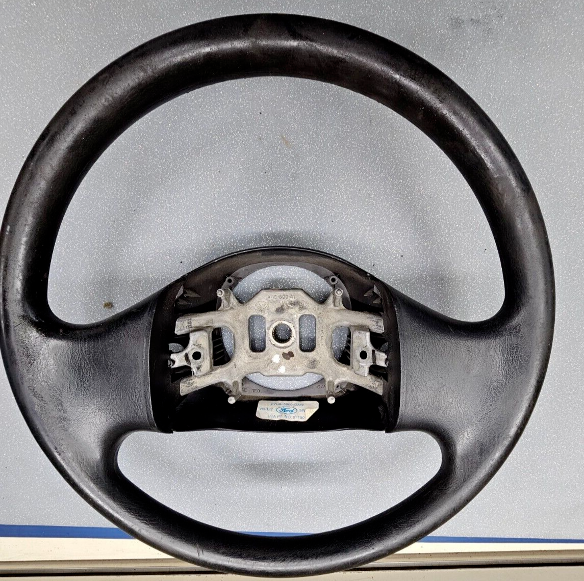 🔥1997-2003 Ford F-150 F-250 EXPEDITION Leather Steering Wheel Cruise Black OEM