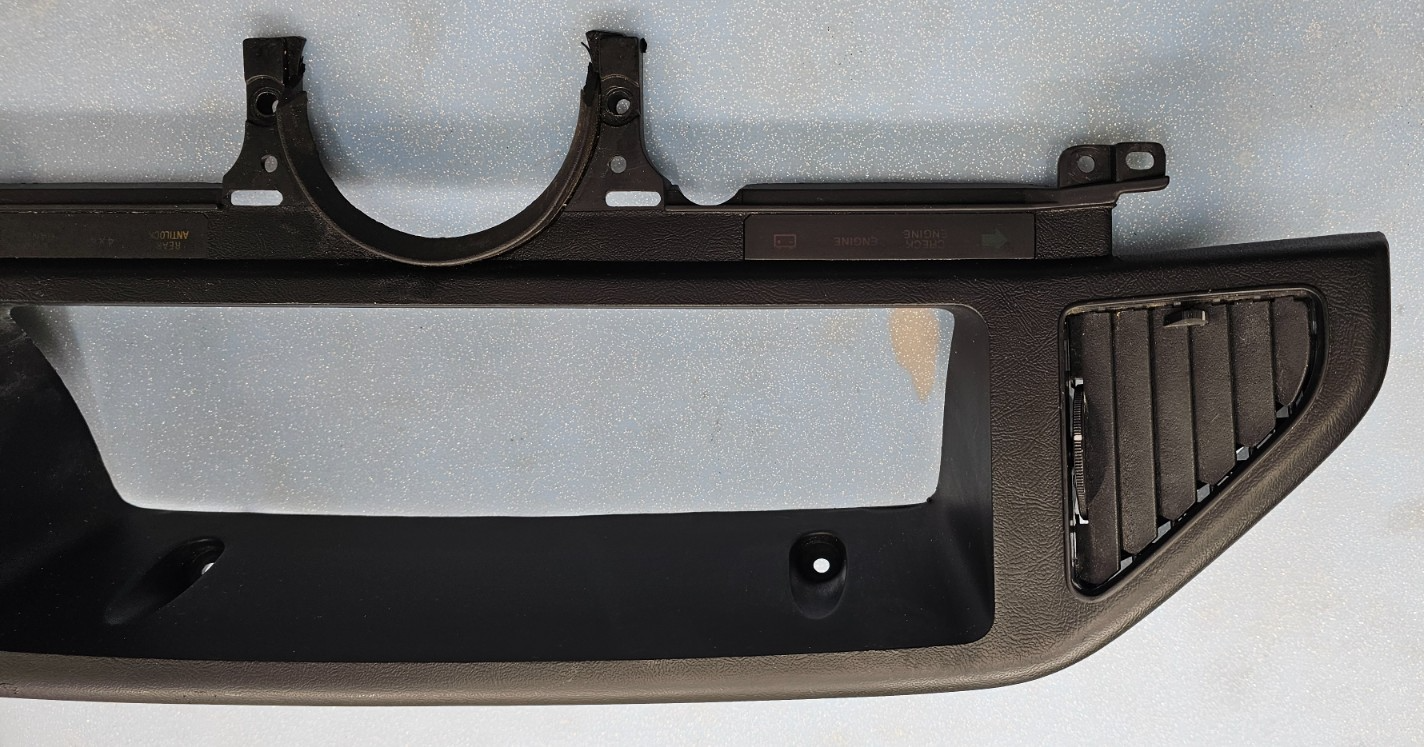 🔥1987-1991 FORD F150 F250 F350 Bronco Dash Trim Instrument Cluster Bezel BLACK