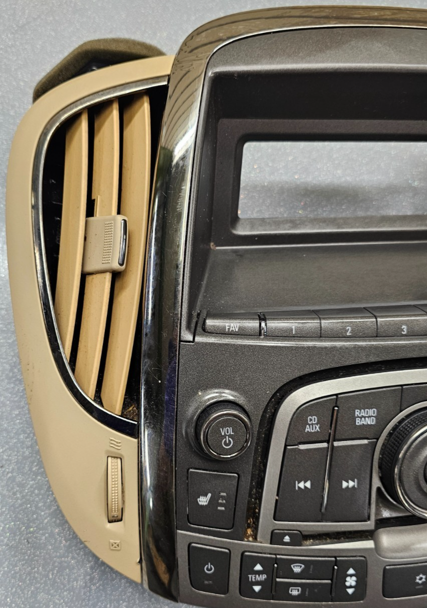 🔥10-12 ALLURE LACROSSE DASH FM RADIO STEREO DISPLAY BEZEL CLIMATE CONTROL TAN