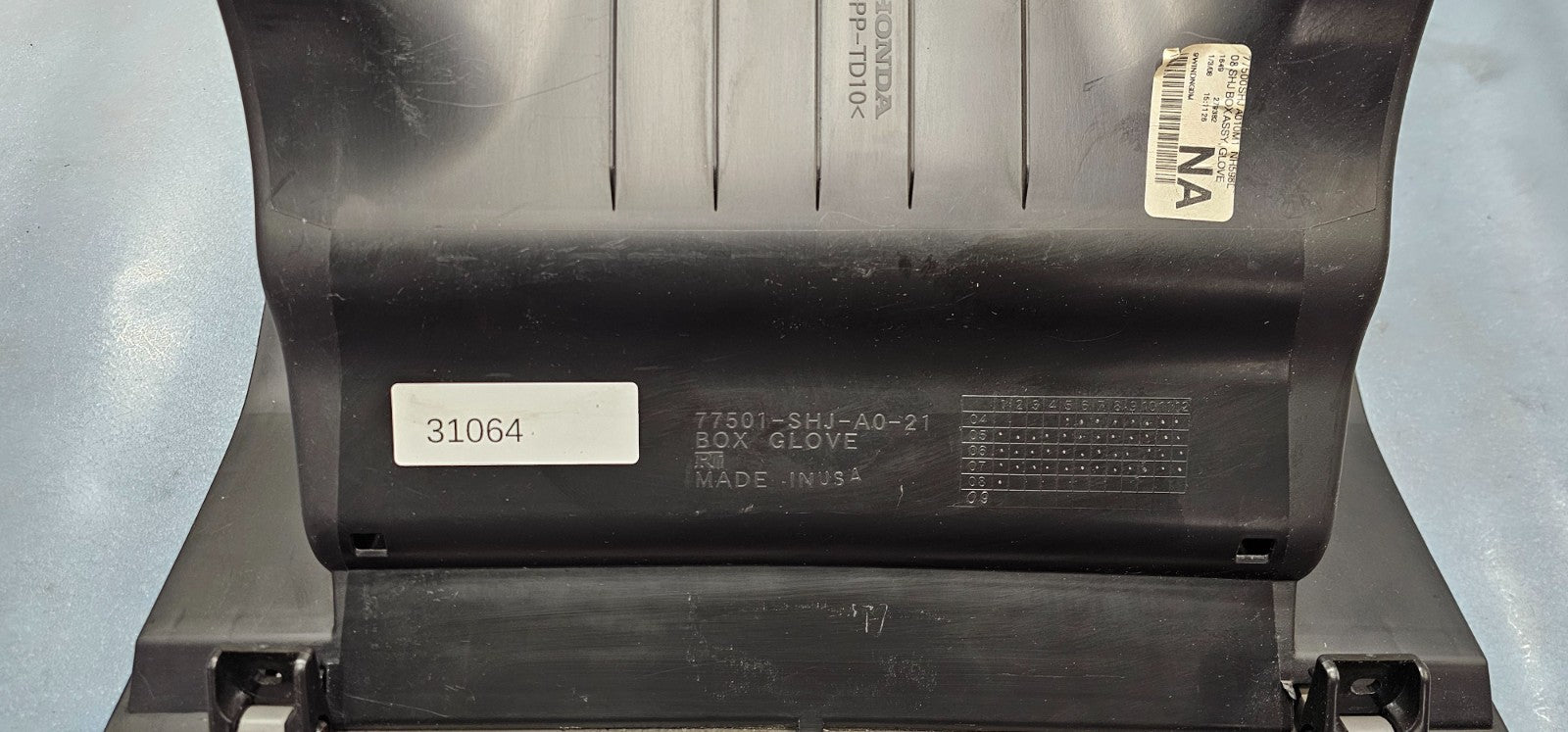 🔥05-10 Honda Odyssey Glove Box Compartment Handle Latch Lock Assembly Gray OEM