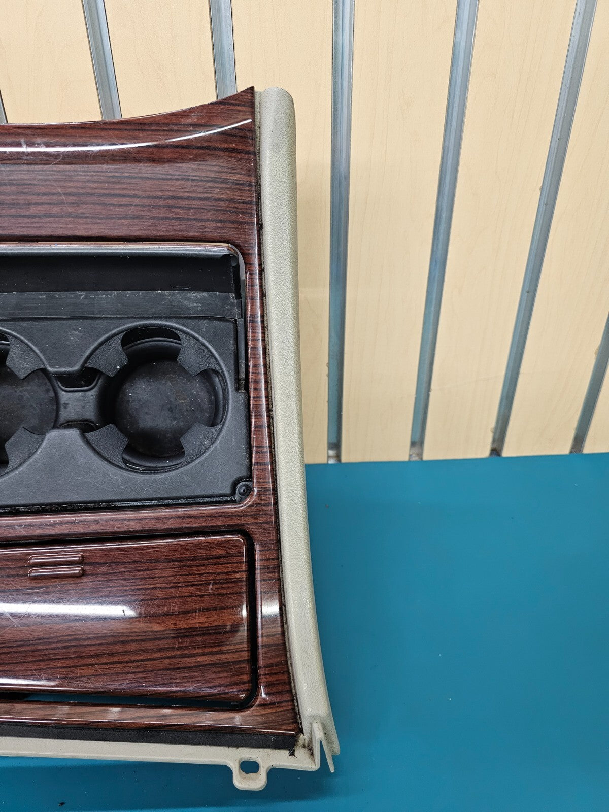 🔥99-02 CHEVY GMC Center Console Dash Trim Panel Ashtray Cup Drink Holder WOOD