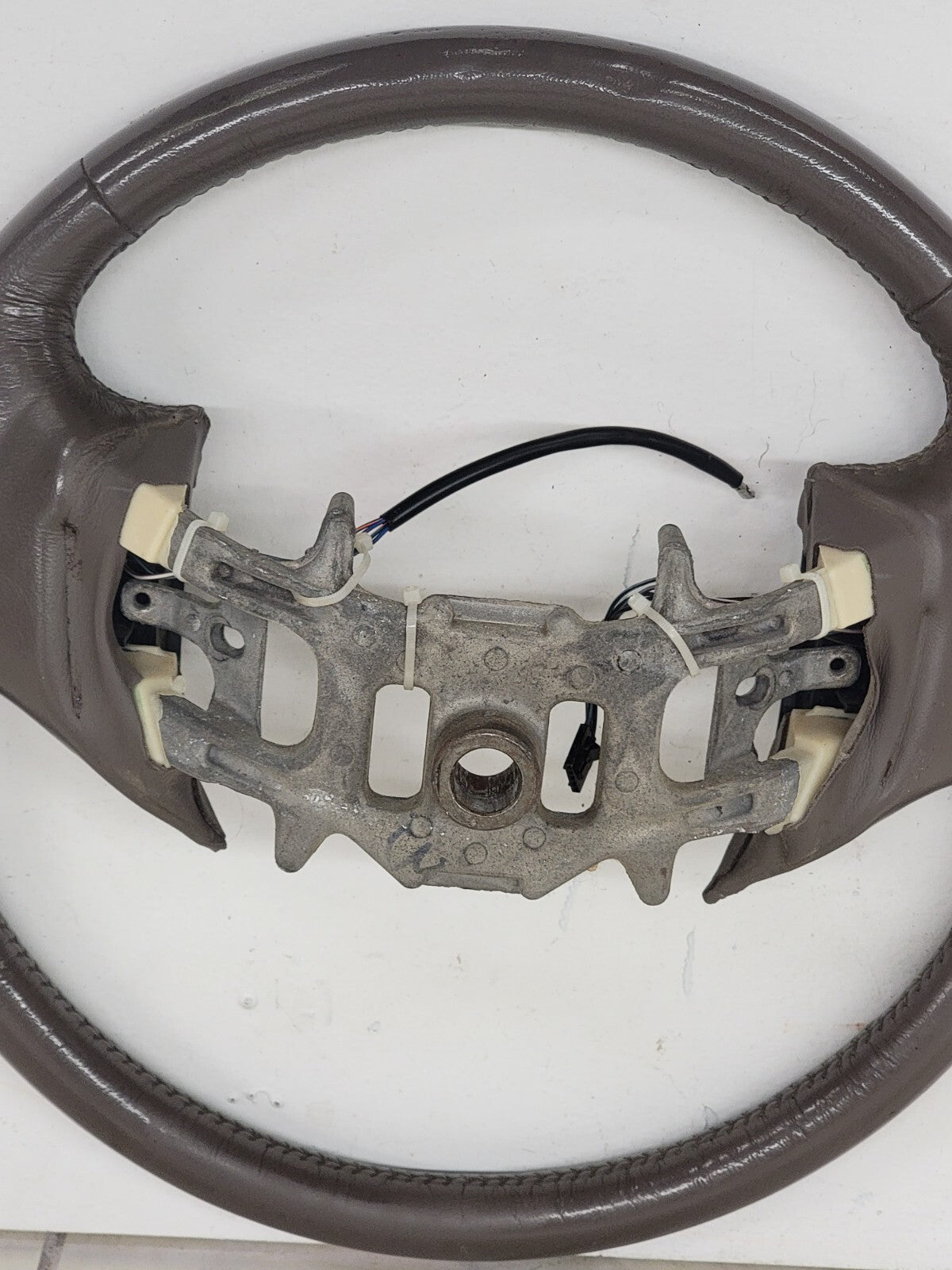 🔥1997-2003 Ford F-150 Leather Steering Wheel Cruise Dash GRAY