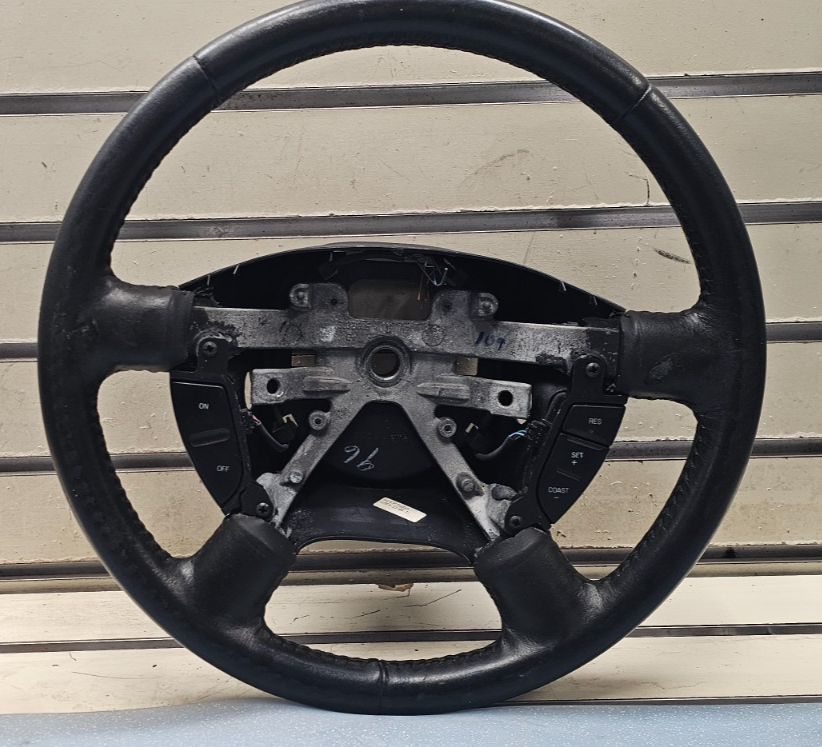 🔥02-05 Explorer Left Driver Steering Column Wheel Leather Cuise Assembly Black