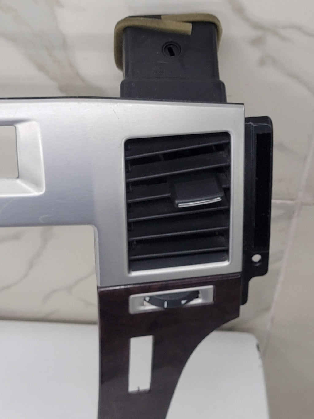 2007-2012 Cadillac Escalade Radio Dash Trim Bezel Panel Silver/Woodgrain Vent