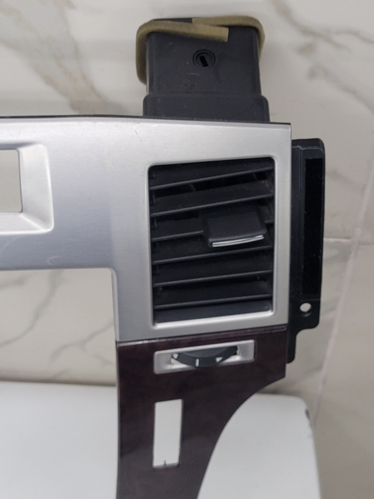 2007-2012 Cadillac Escalade Radio Dash Trim Bezel Panel Silver/Woodgrain Vent